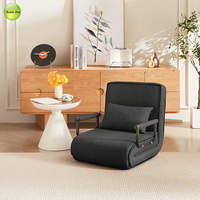 Fauteuil inclinable pliant réglable en métal avec dossier, coussin portable, pour salon, hôtel, camping, pêche, chambre à coucher, loisirs - En stock