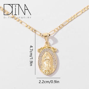 Ciondolo <span class=keywords><strong>Madonna</strong></span> Unico con Incastonatura di Zirconi - Product Image 5