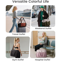 Petit sac de sport unisexe, avec grand porte-bouteille, style poche, sac de voyage portable pour le week-end avec compartiment à chaussures