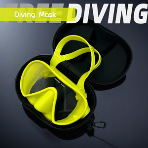 Masque de plongée sans cadre, verre trempé de 4,0 mm, vue large à 180°, sports nautiques, universel, avec étui de transport - Product Image 5