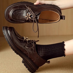<span class=keywords><strong>Scarpe</strong></span> di cuoio piccole stringate stile britannico con plateau Casual da <span class=keywords><strong>donna</strong></span> <span class=keywords><strong>scarpe</strong></span> Preppy in morbida pelle - Product Image 2
