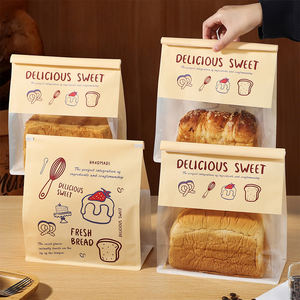 Papel Kraft de sellado de ocho lados impermeable desechable personalizado + bolsas de embalaje de alimentos PE para pasteles tostados con impresión Offset - Product Image 1