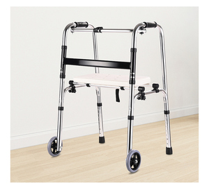 <span class=keywords><strong>Andador</strong></span> para Personas Mayores con <span class=keywords><strong>Ruedas</strong></span>, Plegable en un Segundo, de Aleación de Aluminio y Acero Inoxidable, Ligero, Marco de Rehabilitación para Personas Mayores - Product Image 3