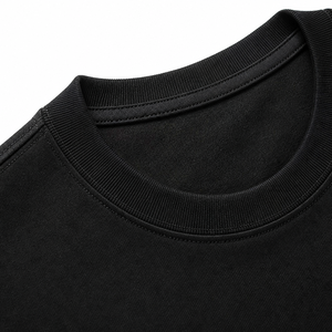 T-shirt uni à col rond et manches courtes pour homme, 220g, 100% coton, tricoté, écologique, vierge, personnalisable avec logo OEM, vente en gros, MOQ 2 - Product Image 3
