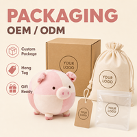 Jolie Peluche Cochon Rose Patchwork Personnalisée, Jouet en Peluche Doux et Rond, Figurine Cochonnette, Cadeau Décoratif, Faible MOQ, Service OEM ODM, Direct Usine