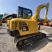 Miniexcavadora Komatsu PC56 Usada de 5.6 Toneladas, de Alta Resistencia, con Martillo Hidráulico, de Segunda Mano, en Venta, Disponible en Stock