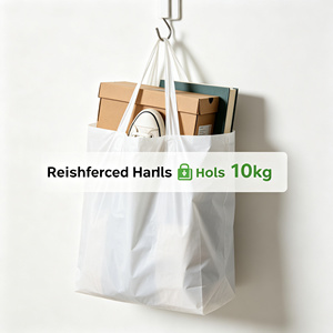 Bolsas de Plástico HDPE Blancas con Refuerzo Lateral, Bolsas de Compras Personalizadas con Impresión, Bolsas de Embalaje Promocionales - Product Image 3
