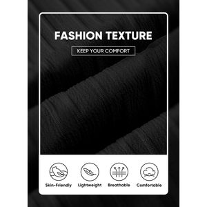 Chemise à manches courtes boutonnée pour homme FOXA, en lin et coton, décontractée, été, plage, respirante, tissu popeline - Product Image 6