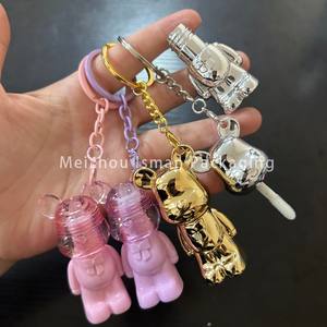 2ml çocuklar anahtarlık Robot dudak parlatıcı kutusu kullanışlı boş Mini lipchain şişe karikatür ayı şekilli sevimli Lipgloss tüpler ile zincirler - Product Image 4