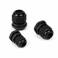 Prensaestopas de nailon negro IP68 CE RoHS con rosca M16, impermeables, para entrada de cables en maquinaria industrial, proveedor para pedidos al por mayor