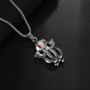 Cute Octopus Pendant <b>Titanium</b> Steel Necklace Animal Charm Themed Pendant Everyday Wear SP960 - Product Image 2