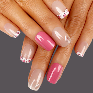 Nueva Llegada, 30 <span class=keywords><strong>Uñas</strong></span> Postizas Francesas Cortas Cuadradas con Diseño de Leopardo <span class=keywords><strong>Rosa</strong></span> <span class=keywords><strong>Pastel</strong></span>, Venta al por Mayor para Tiendas de Belleza - Product Image 1