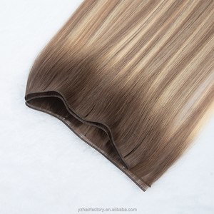 ผมต่อแบบเย็บมือจากผมแท้ของคนจีน  ปลายผมเต็ม  ย้อมสีอ่อน  แบบ Genius Weft - Product Image 2