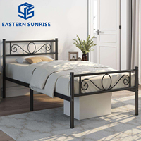 Neues Design Langlebiges Metall-Doppelbett Robuster Bettrahmen für Kinder/Erwachsene