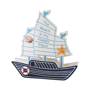 Mediterranean Sailboat Model 2Pcs <b>Desk</b> Decoration Marine Theme Office Decor - Product Image 4