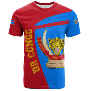 Vêtements en gros avec un nouveau design du drapeau du Congo pour hommes, t-shirts en polyester du Congo - Product Image 2