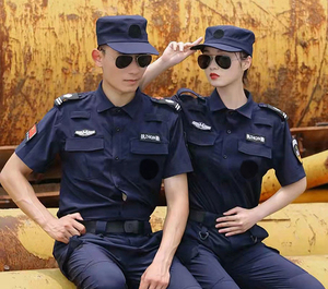 زي أمني جديد سريع الجفاف للصيف، قمصان دوام بأكمام طويلة وقصيرة، زي تدريب مرن - Product Image 5