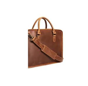 Nouveau sac messager en cuir marron de qualité supérieure pour hommes, sac de bureau pour hommes, compartiment rembourré pour ordinateur portable avec sangle réglable - Product Image 2