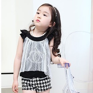 Ensemble de vêtements de surf pour enfants, haut en coton pour filles - Product Image 2