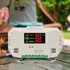 Controlador de carga <span class=keywords><strong>PWM</strong></span> automático Solar Kungf 10A-60A 12V/24V con pantalla LCD para sistema de energía Solar regulador de carga Solar - Product Image 1