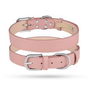 <span class=keywords><strong>Collar</strong></span> de perro mascota ajustable de lujo de cuero PU, hebilla de Metal, collares de perro de cuero de lujo personalizados - Product Image 1