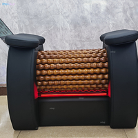 Appareil de physiothérapie pour drainage lymphatique et relaxation corporelle complète, machine de remodelage corporel à rotation 360° avec rouleaux à billes en bois