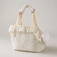 Sac de transport pour animaux de compagnie en dentelle blanche, sac de voyage respirant en maille pour petits chiens et chats, tailles S et M, à porter à la main ou à l'épaule, YAOYUE