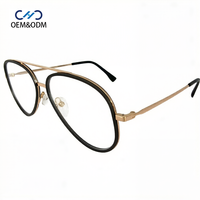 Lunettes de soleil classiques M90002 pour hommes et femmes, monture en métal à double pont, ultra légères, style aviateur, lunettes de soleil OEM et ODM