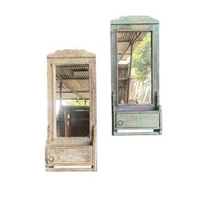 Cadre de miroir en bois vintage accessoire de designer artisanal pour décor d'espace de vie prix en vrac sur des meubles élégants - Product Image 3