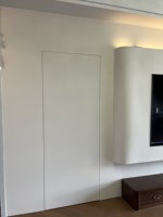Puerta WPC elegante y discreta para villas y espacios comerciales Diseño clásico moderno Función impermeable para apartamentos