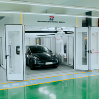 Cabine de peinture à aspiration descendante avec bras robotique intelligent, cabine de pulvérisation et de cuisson automatisée pour véhicules