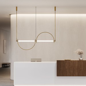 Minimalist Pendant <b>Light</b> Gold E27 LED Adjustable Height For Tea Room Lounge Restaurant Studio Villa Bar Island Counter Study - Product Image 1