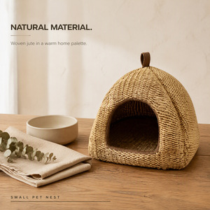 En gros, cachette pour hamsters en corde de jute naturelle, facile à nettoyer, pour hamsters, gerbilles et rats - Product Image 2
