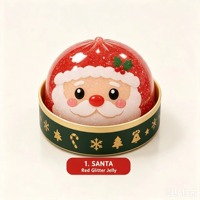 Boîte de jouets Squishy en forme de boulettes de Noël, 6 styles, en TPR, à rebond lent, anti-stress, jouet sensoriel, pour présentoir de comptoir, vente en gros