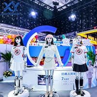Robot humanoïde de simulation commerciale, évitement d'obstacles et performance interactive pour centres commerciaux et attractions culturelles
