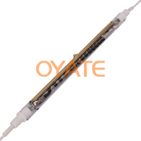 Tube chauffant infrarouge en fibre de carbone à revêtement personnalisé, élément chauffant en quartz 220V 1500W 2000W pour la sérigraphie