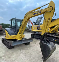 Mini-excavatrice Komatsu PC55MR d'origine, 5,5 tonnes, chenilles en caoutchouc, faible nombre d'heures de travail