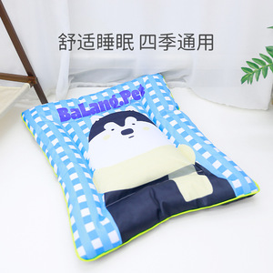 Cartoon <b>Dog</b> Sleeping Mat Rectangle Polyester Fiber Fill Water Repellent Pet <b>Bed</b> For Small <b>Medium</b> <b>Dogs</b> Cats - Product Image 2