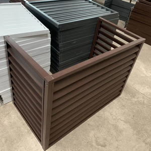 Modern <b>Rectangle</b> Metal Slat Fence <b>Planter</b> Box with UV Resistant Painted Finish 3D Modeling Service for Backyard Landscape Decor - Product Image 5