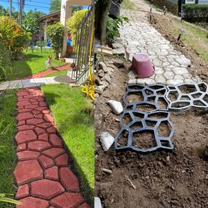 Moules en béton de chemin de chaussée de fabricant de plastique de bricolage pour le moule de pavage aléatoire de jardin - Product Image 6