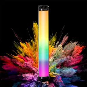 OEM portátil de mano RGB LED Video Light Wand recargable RGBW Music Mode Photographic Video Stick Light