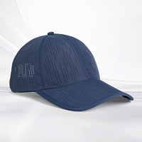 Topi Performa Laser 6 Panel Berlubang Penuh, Berventilasi, Cepat Kering, Pinggiran Melengkung, Gorras Perforadas, Topi Performa Laser