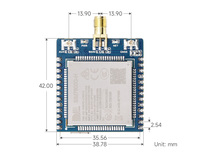 Modulo di Comunicazione Ethernet Waveshare SIM7600G-H, Supporto Multi-banda Compatibile 4G 3G 2G, Posizionamento GNSS, Versione Standard B679