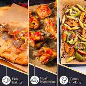 Papel de Hornear Antiadherente e Impermeable al por Mayor, Papel de Cocina de Silicona Marrón Personalizado para Hornear Pizza, Pan y Otros Productos - Product Image 6