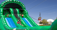Tyrolienne gonflable de jeux interactifs gonflables commerciaux pour la location de partie à vendre