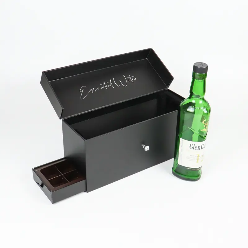 कस्टम लोगो रेड वाइन बोतल मुद्रित रीसाइक्लेबल कार्टन कठोर कार्डबोर्ड लक्जरी वाइन बॉक्स शिल्प पैकेजिंग उपहार दराज पेपर बॉक्स