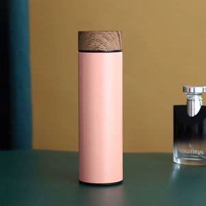 17Oz Wholesale Bpa Free Wooden Wood Grain Lid 500Ml Stainless Steel Insulated Vacuum Water Bottle Flask With <b>Tea</b> <b>Infuser</b> - Product Image 2