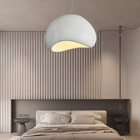 Lustre LED en résine de luxe avec télécommande et variateur d'intensité pour salon, escalier, chambre à coucher - Lustre moderne pour plafond