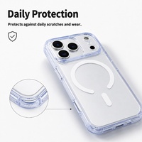 Étui de téléphone magnétique C0404 transparent mat rigide de protection pour iPhone 16 17 Air 15 Pro 14 13 18 Pro Max
