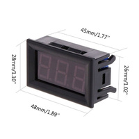 Termometer LED Mobil 12V Merah Biru Hijau, Pengukur Suhu Tampilan Digital + Peralatan Probe Tahan Air